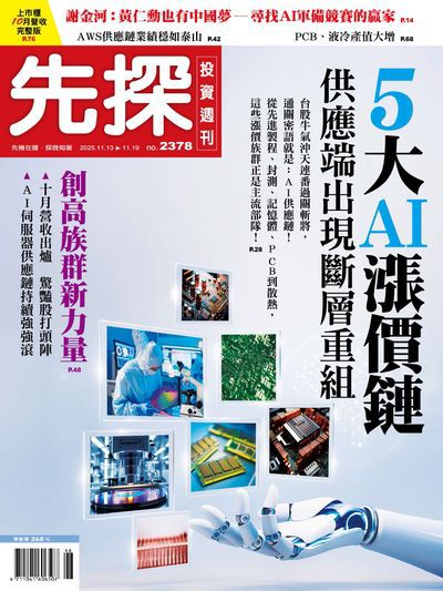先探投資週刊 2025/11/13 [第2378期]:5大AI漲價鏈 供應端出現斷層重組